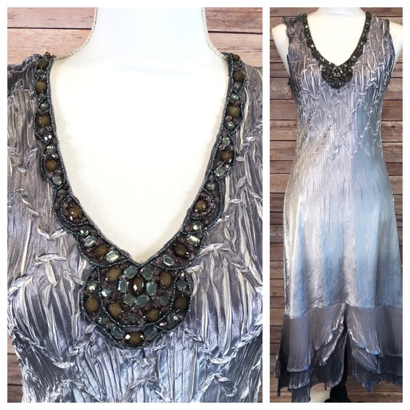 Komarov Dresses & Skirts - Komarov Silver Ombré Dress